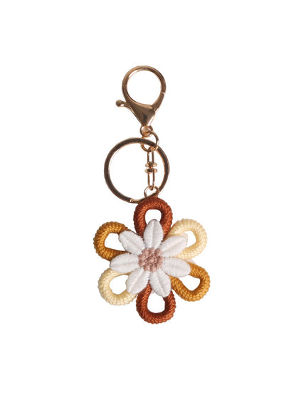 Koco Colorful Flower Loop Keychain Charm color options including Navy, Pink, Dark pink