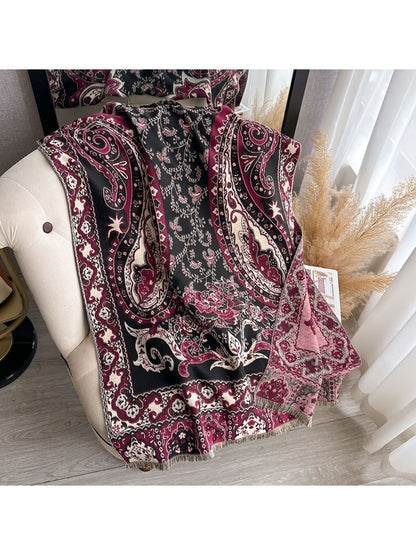 Scarvii - Reversible Paisley Print Scarf & Wrap
