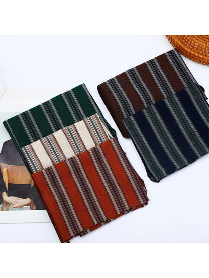 Scarvii - Retro Striped Literary Style Triangle Bandana