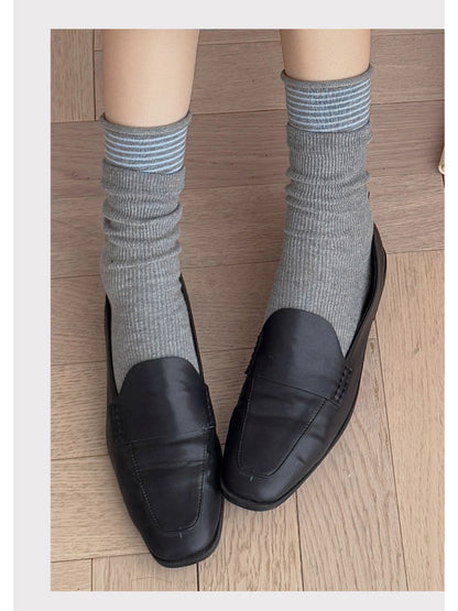 Rufia - Mixed Textured Pattern Crew Socks