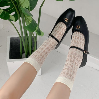 Rufia - Neon Color-Blocked Mesh Socks