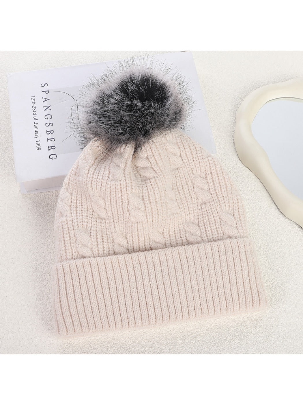 Haila - Winter Knitted Beanie with Pom Pom