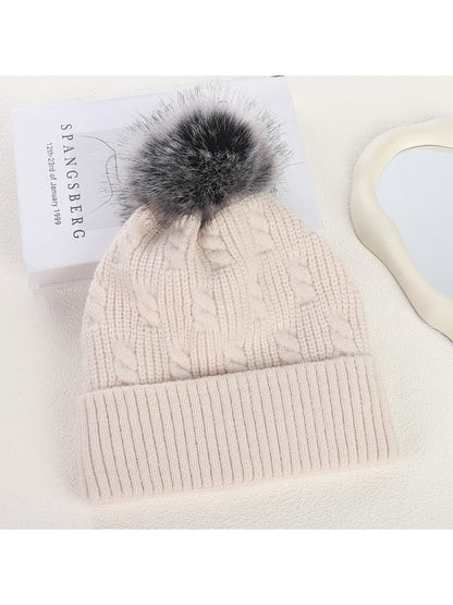 Haila - Winter Knitted Beanie with Pom Pom