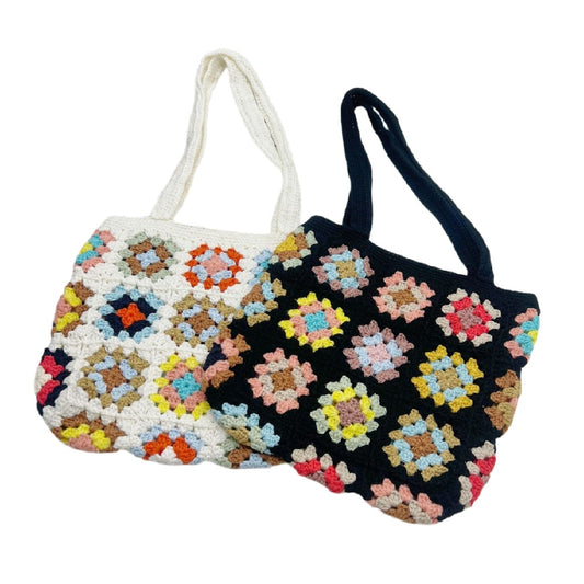 Cosbai - Boho Pattern Woven Tote Bag – 2 Colors