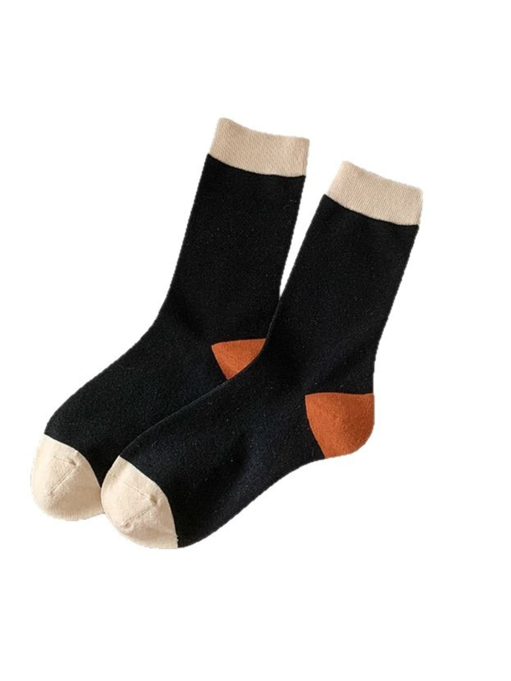 Rufia - Soft Contrast Color Crew Socks
