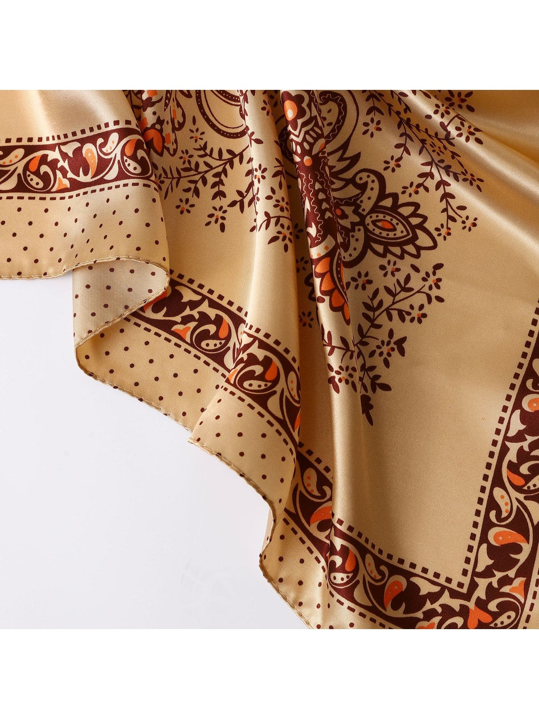 Scarvii - Retro Paisley Mandala Print Square Scarf