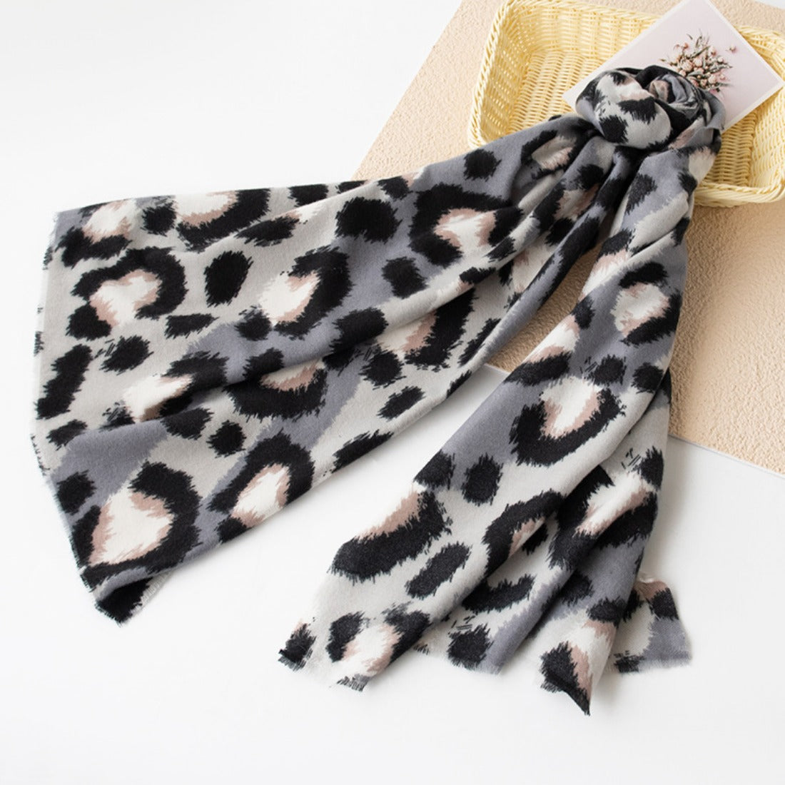 Scarvii - Cow Stripe Print Scarf