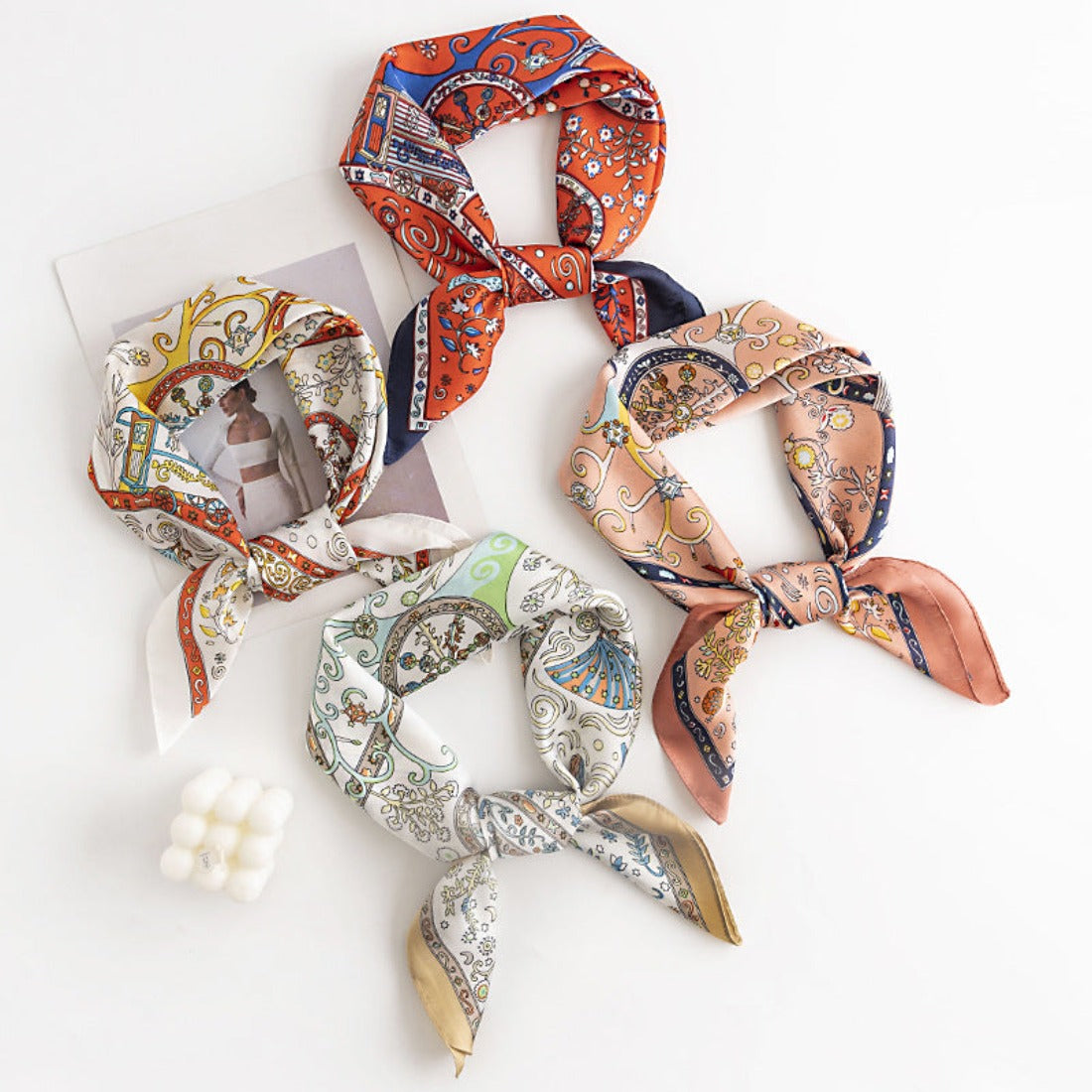 Scarvii - Vintage Pattern Square Scarf