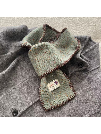 Scarvii - Flecked Blanket Stitch Knit Scarf