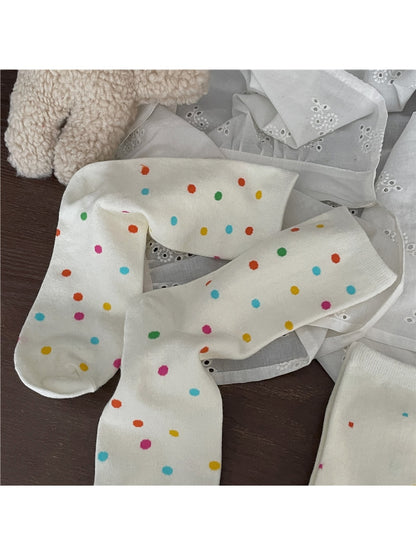 Rufia - Colorful Polka Dot Women's Crew Socks
