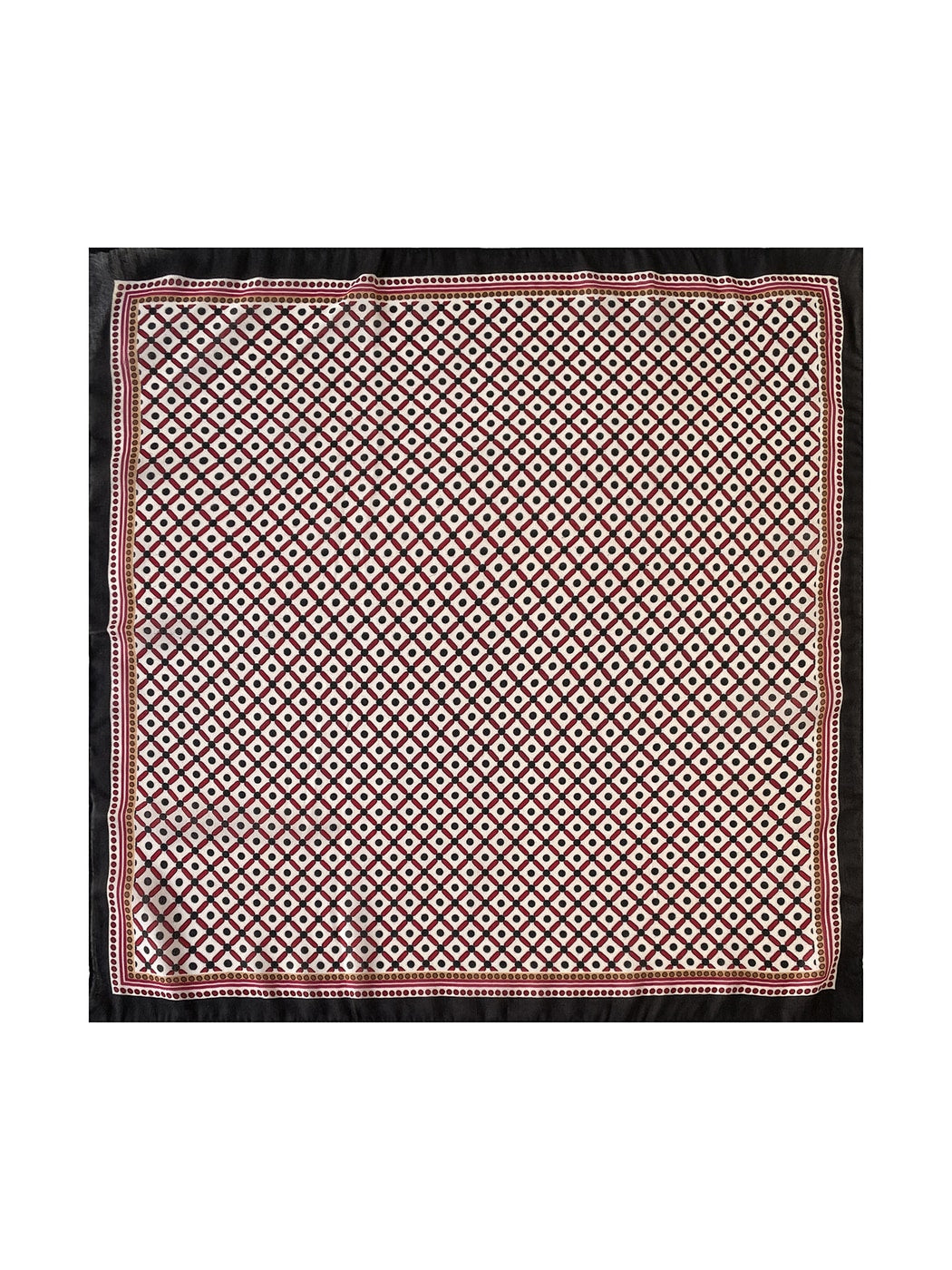 Scarvii - Geometric Diamond Grid Fashion Square Scarf