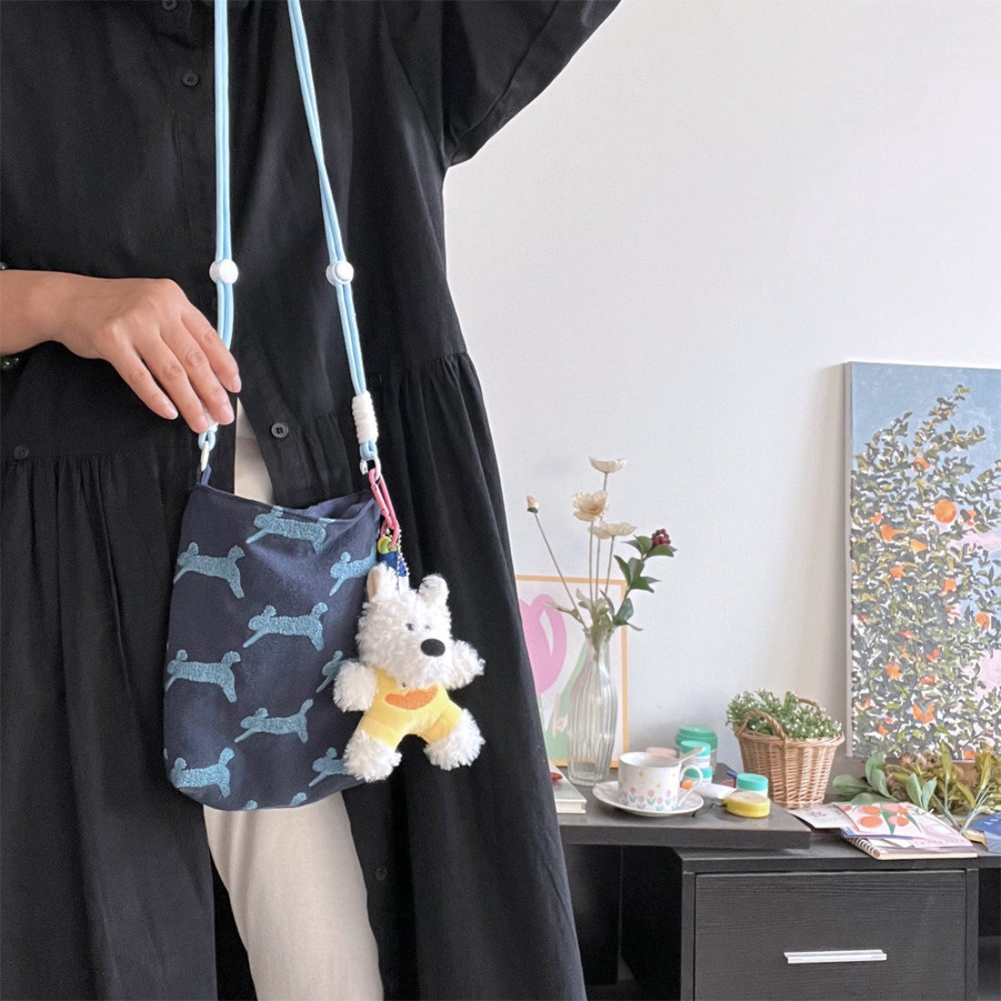 Dog Print Mini Crossbody Bag detail view