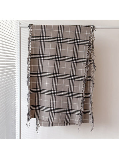 Scarvii – Tassel Fringe Plaid Scarf & Shawl