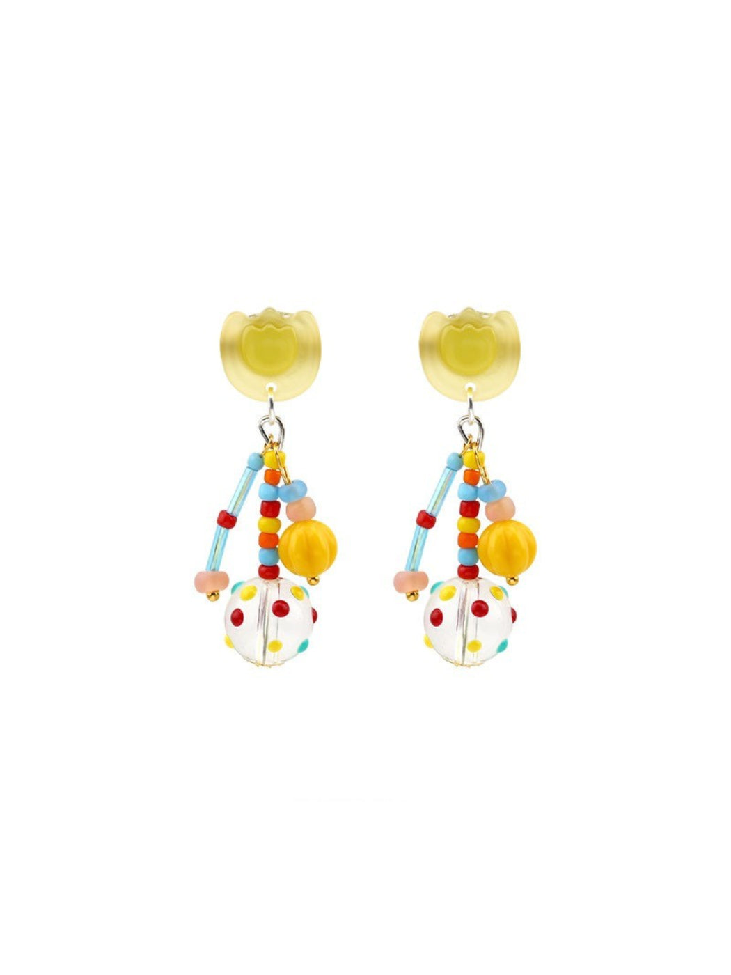 Earwish - Tulip Beaded Drop Earrings