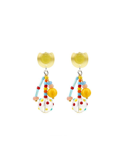 Earwish - Tulip Beaded Drop Earrings