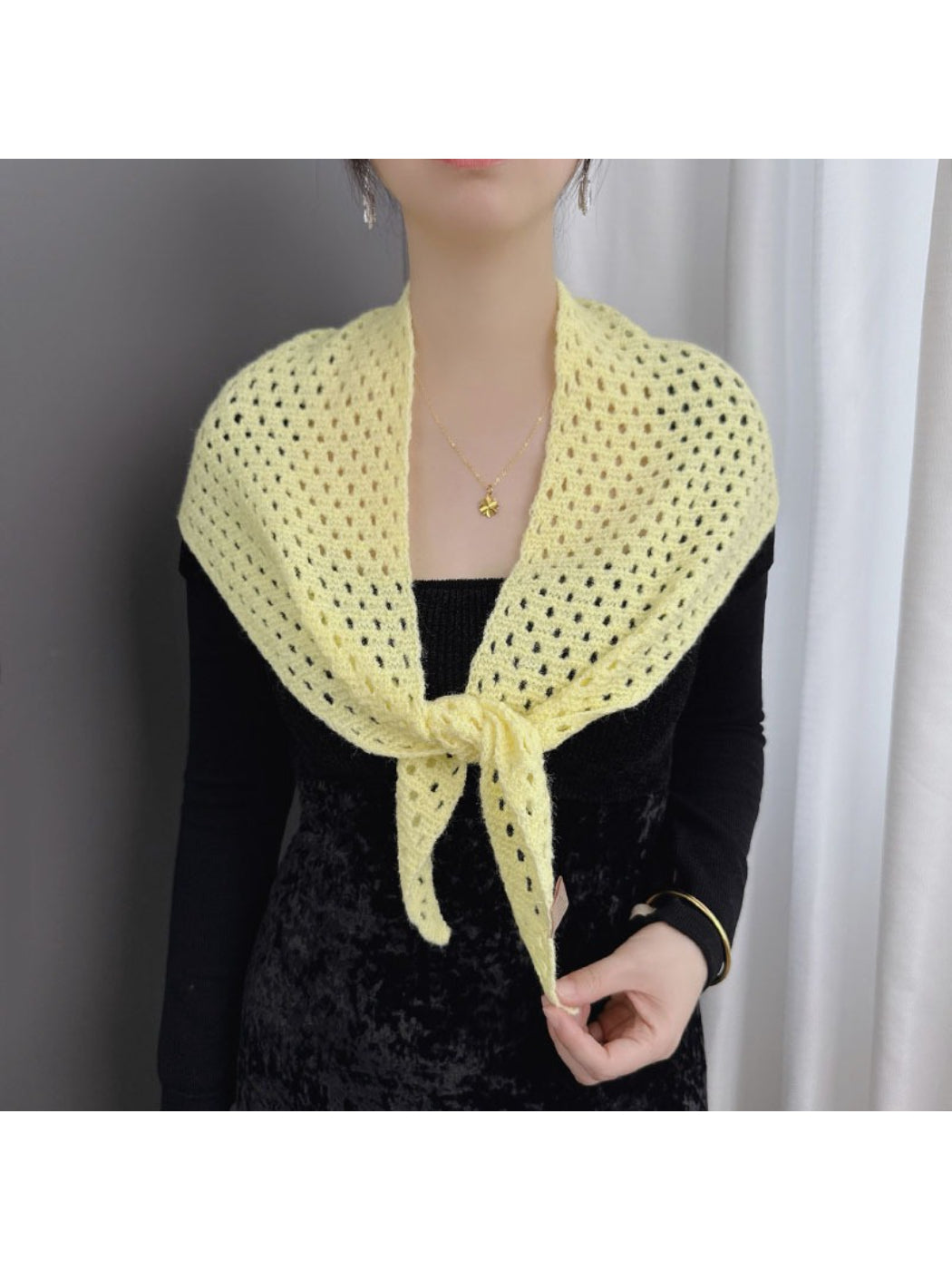 Scarvii - Open Knit Lightweight Tie Scarf