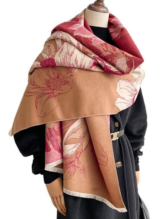 Scarvii - Vintag Floral Print Scarf