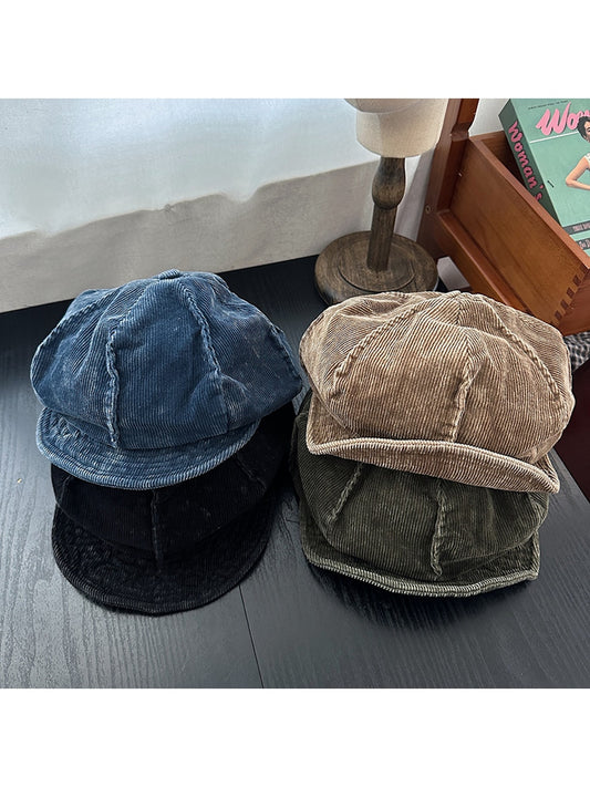 Haila - Women's Retro Solid Color Octagonal Hat
