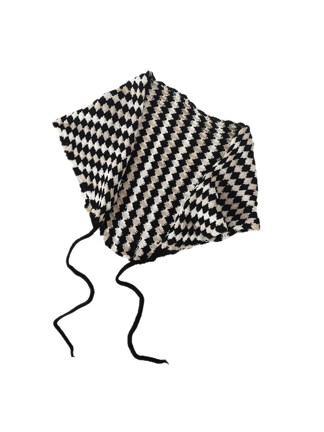 Scarvii - Contrast Stripe Knit Triangle Bandana