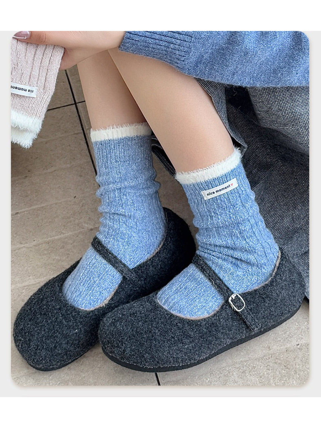Rufia - Everyday Rib Knit Crew Socks