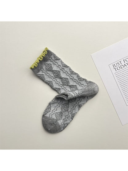 Rufia Lace White Mid Calf Socks product image