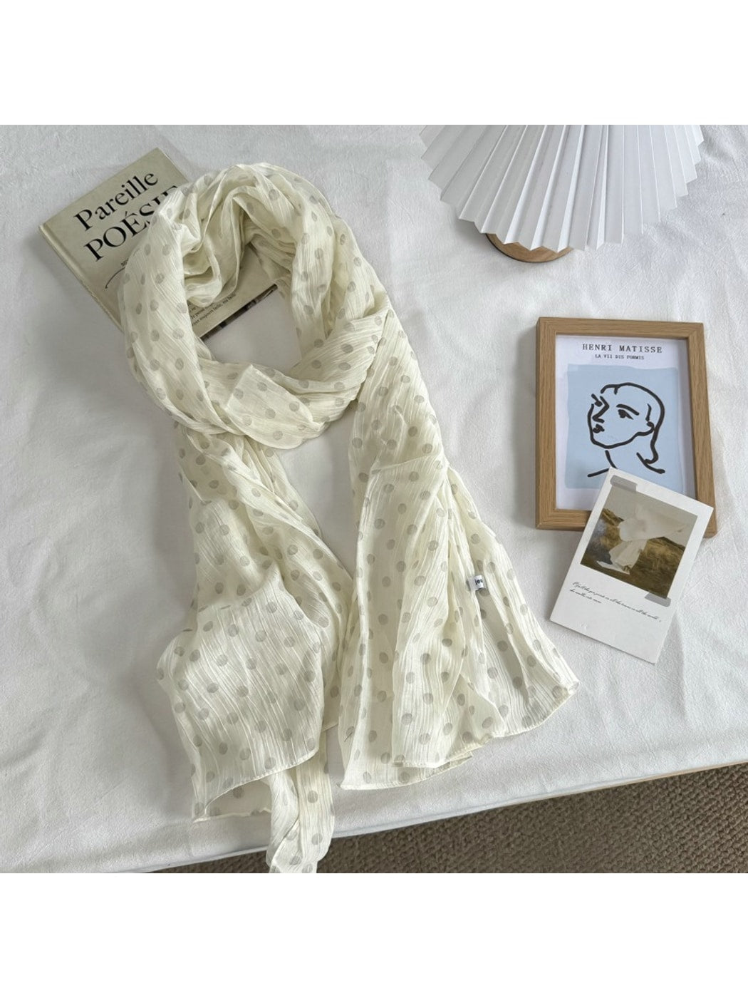 Scarvii - Lightweight Long Polka Dot Fashion Scarf