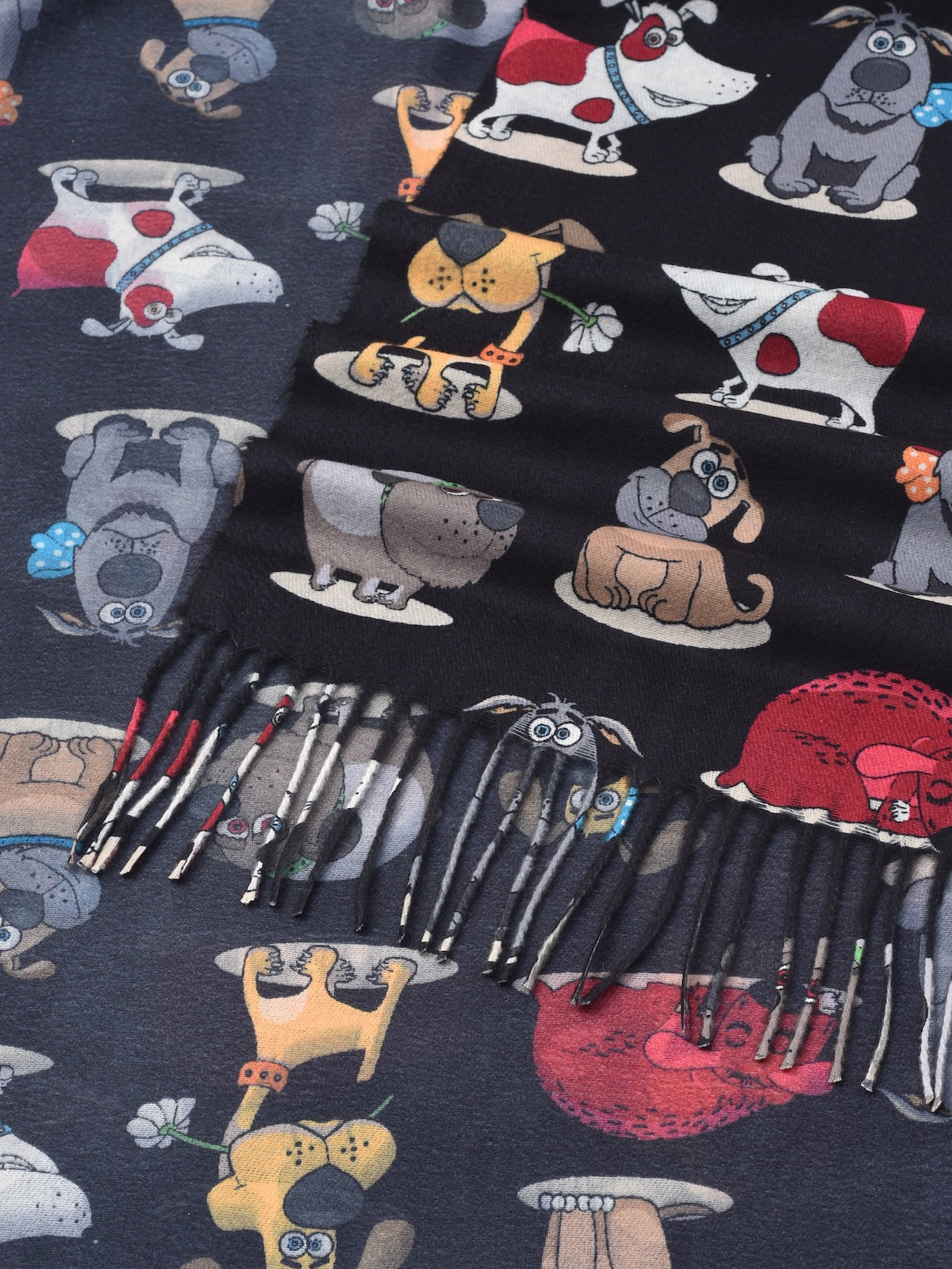 Scarvii – Cartoon Pup Print Winter Scarf