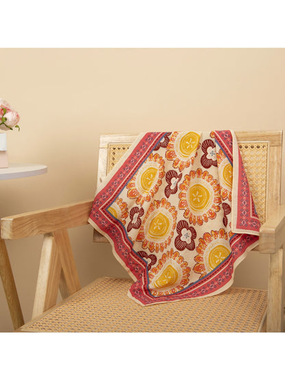 Scarvii - Fashion Style Floral Pattern Square Scarf