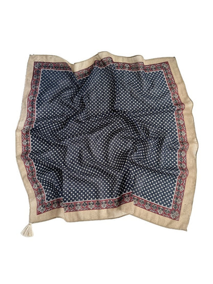 Scarvii - Vintage-inspired Geometric Printed Square Scarf