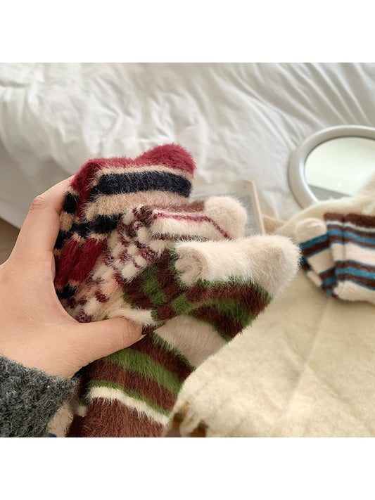 Rufia - Color Block Stripe Crew Socks