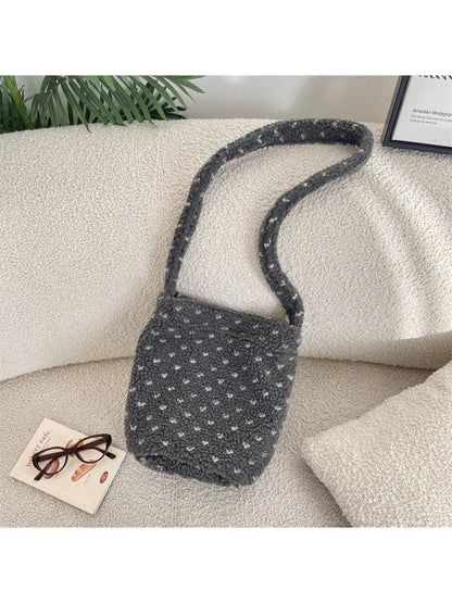 Cosbai – Soft Dot Pattern Shoulder Bag