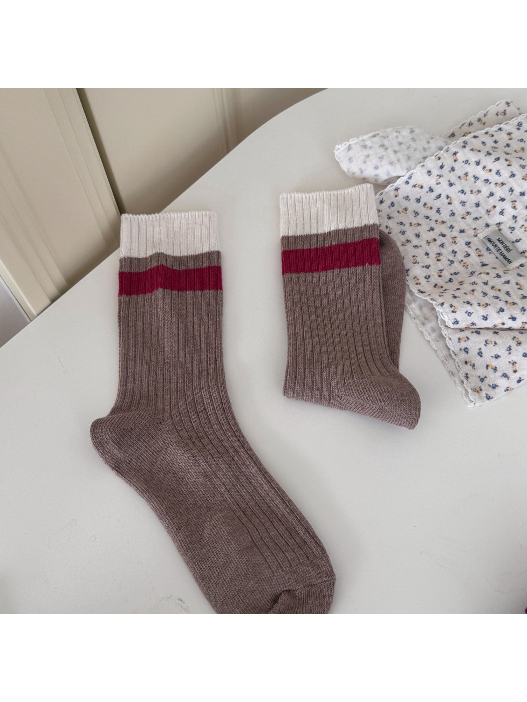 Rufia - Casual Rib Knit Stripe Socks product image 4