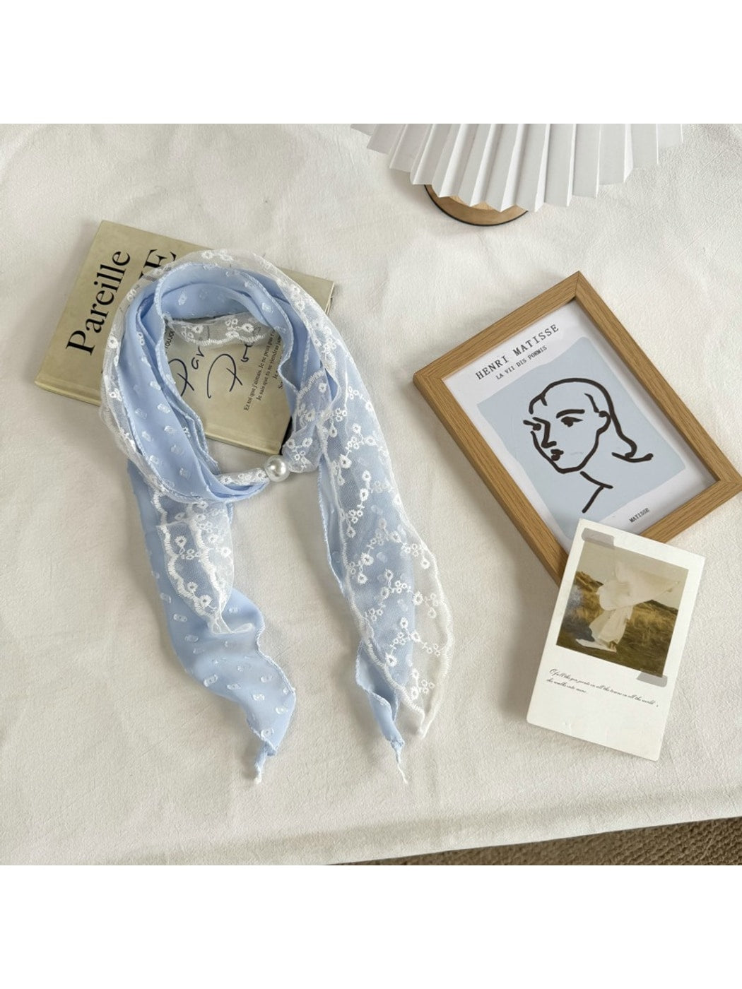 Scarvii - Elegant Lace Floral Pattern Scarf