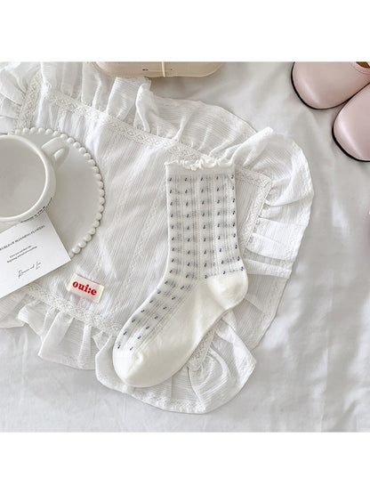 Rufia - Floral Mesh Summer Socks - Feminine & Breezy