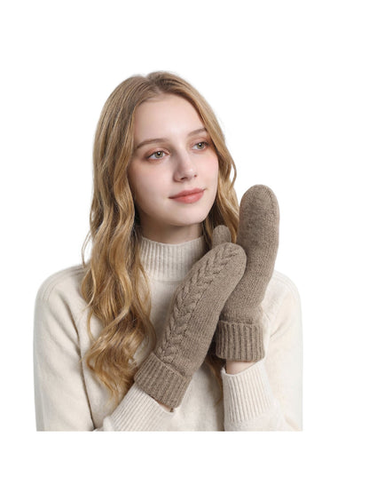 Gloving - Cable Knit Winter Mittens