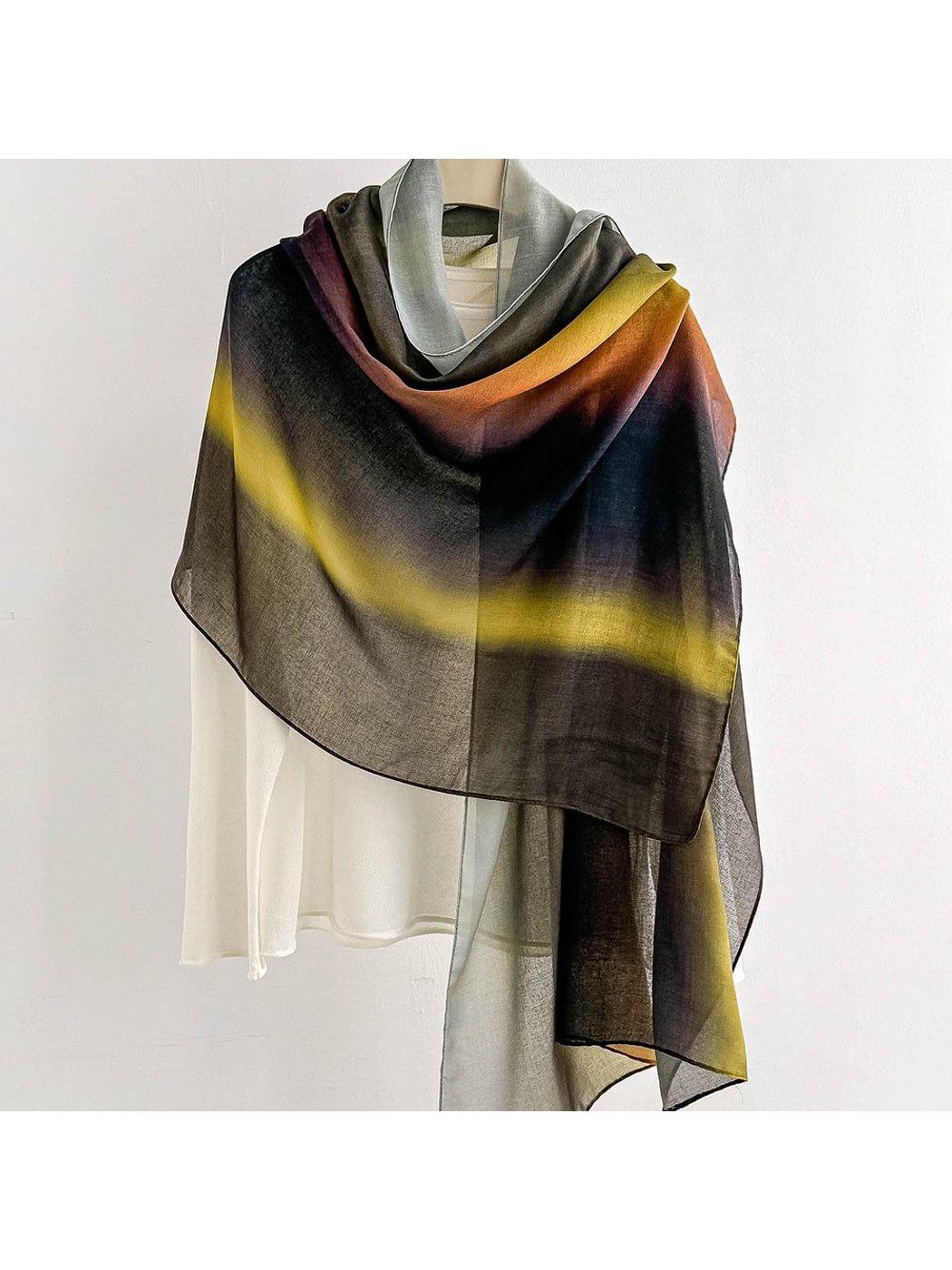 Scarvii - Ink Floral Printed Summer Wrap Scarf