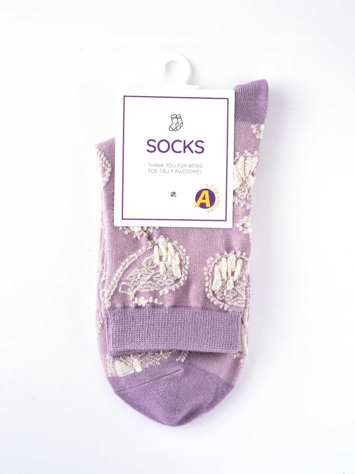 Rufia - Purple Embossed Women's Socks
