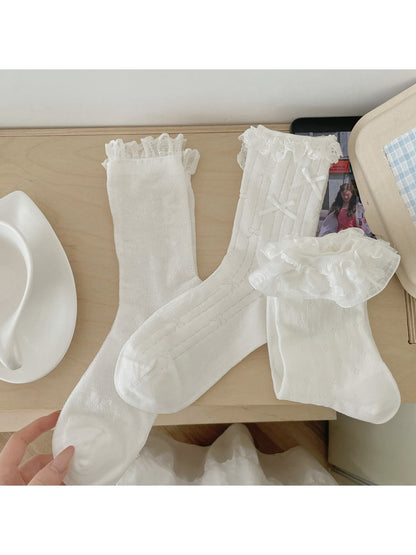 Rufia - Sweet Bow Detail Crew Socks