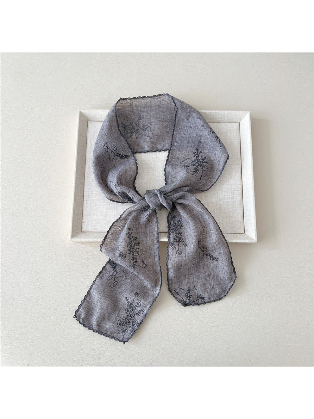 Scarvii - Floral Patchwork Narrow Scarf