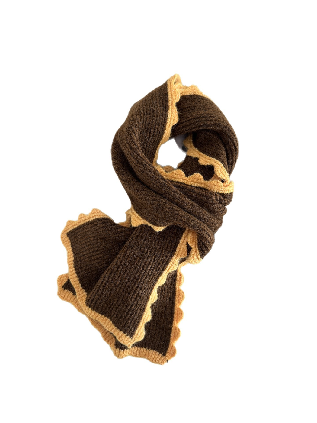 Scarvii - Wavy Edge Ribbed Scarf