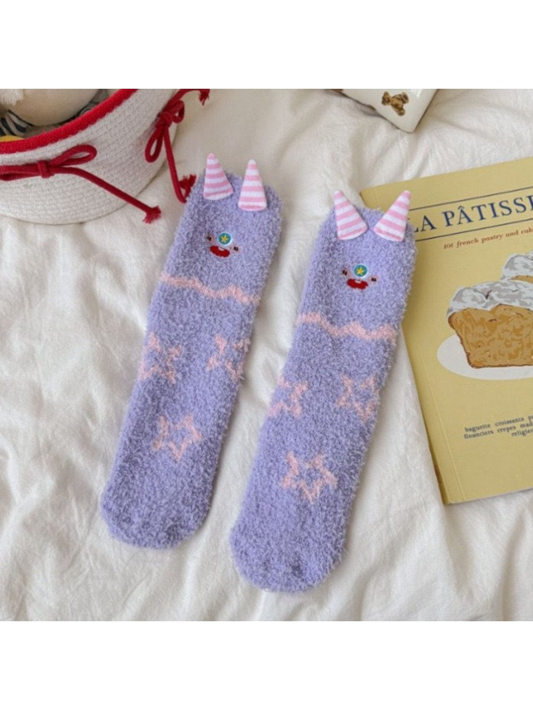 Rufia - Cartoon Star Monster Pattern Crew Socks
