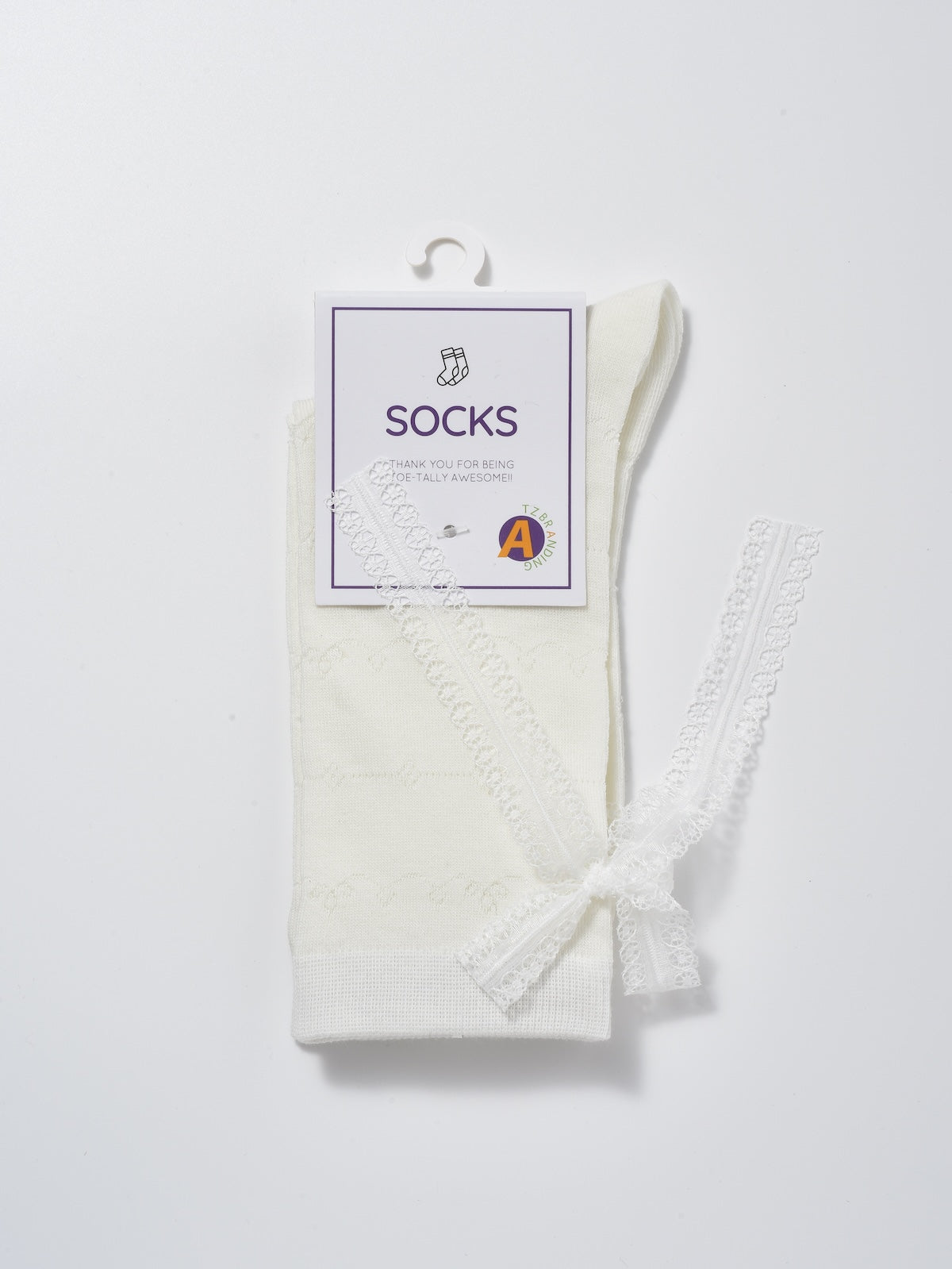 Rufia - Elegant Bow Lace Accent Crew Socks product image 5