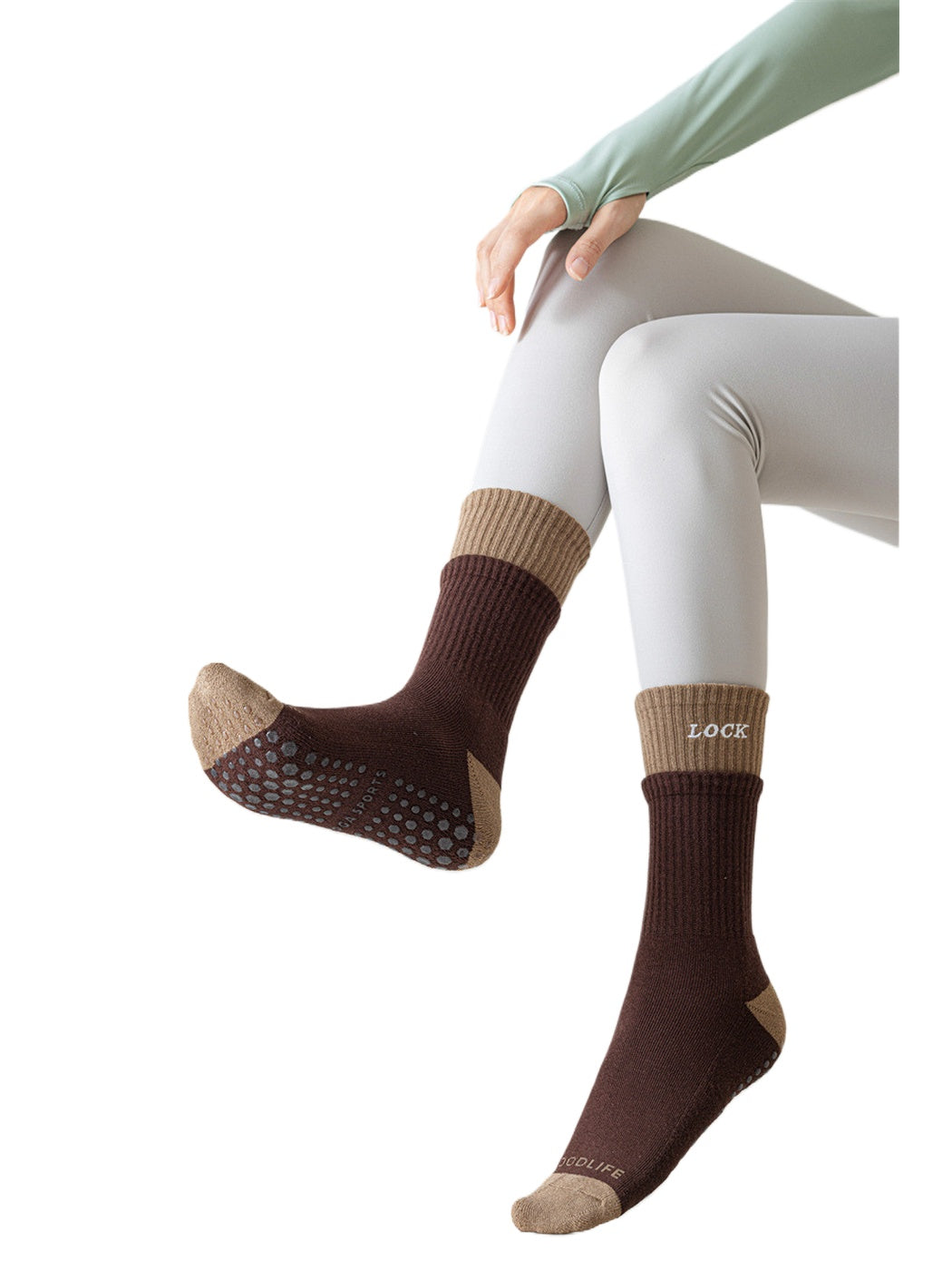 Rufia - Color Block Ribbed Cuff Socks
