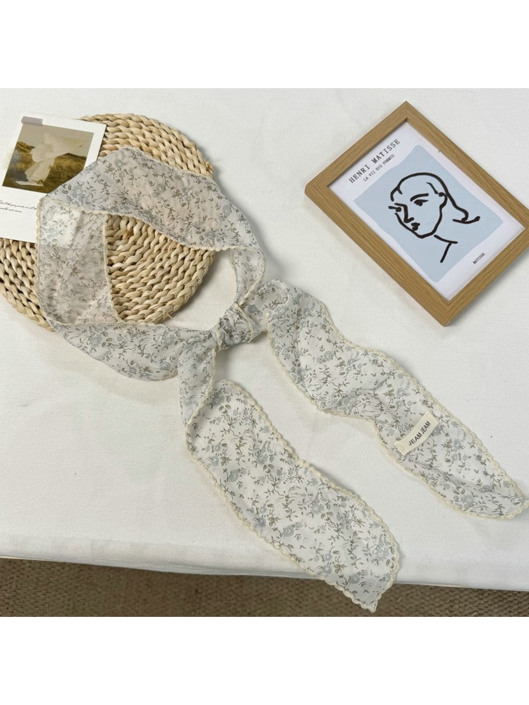 Scarvii - Lace Edge Floral and Paisley Long Scarf