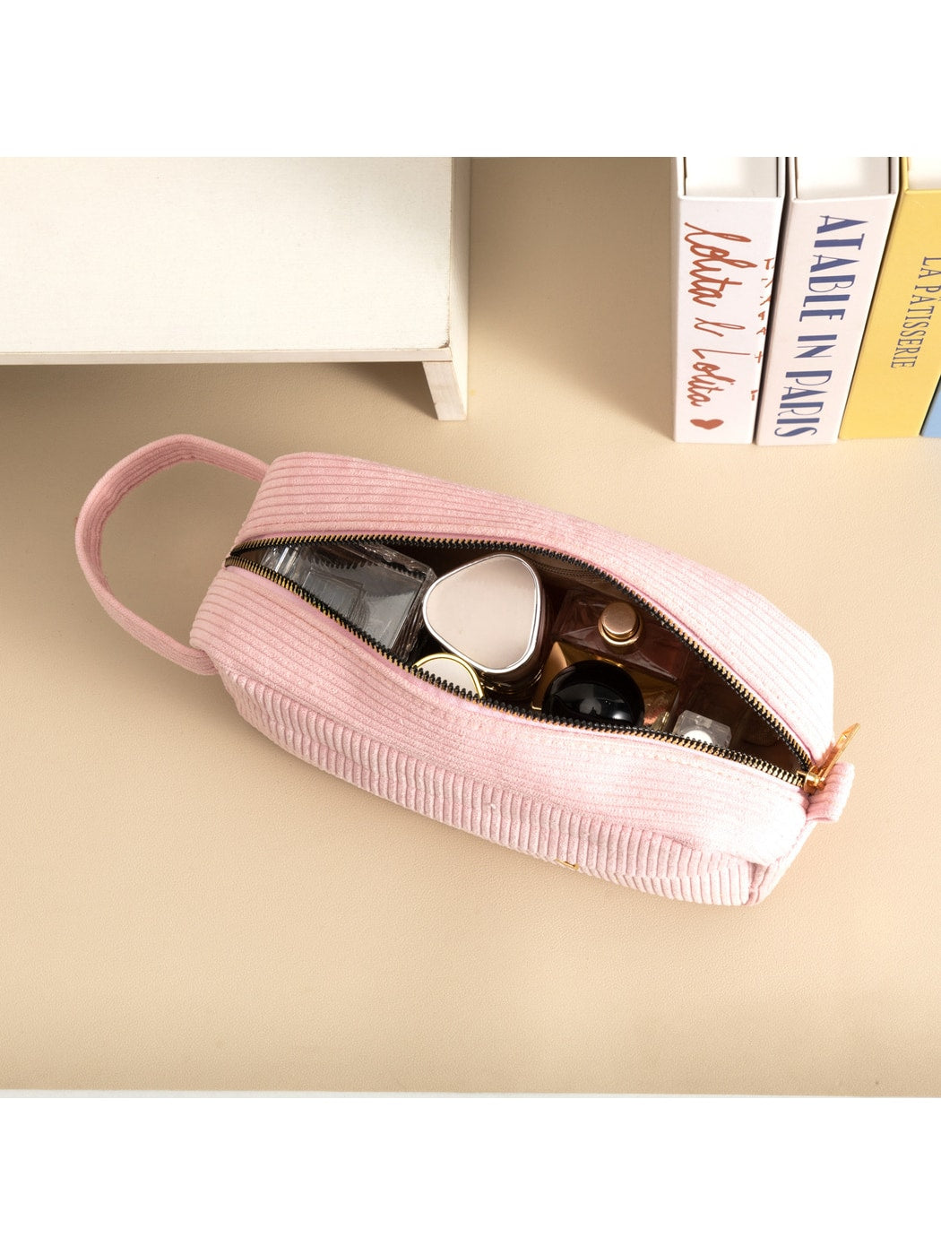 Cosbai - Simple Pastel-toned Toiletry Bag