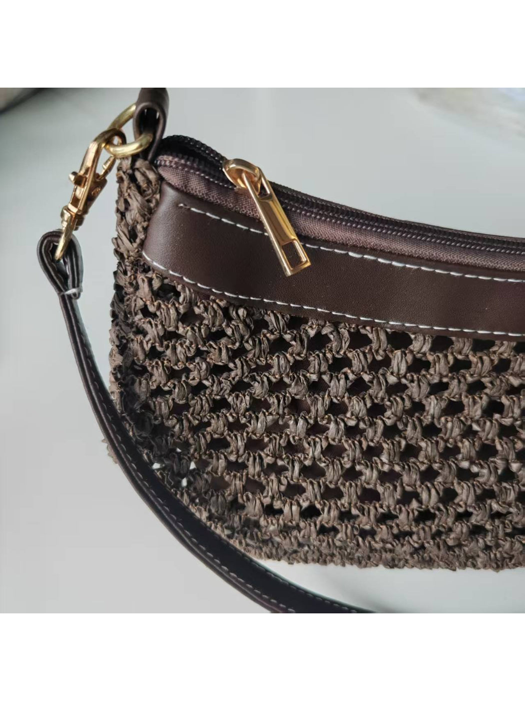 Cosbai - Dark Woven Shoulder Bag - image 3
