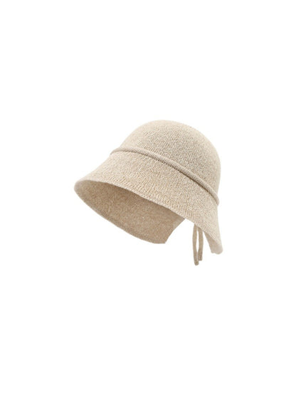 Side view of Haila tie back woven bucket hat showing texture and shape