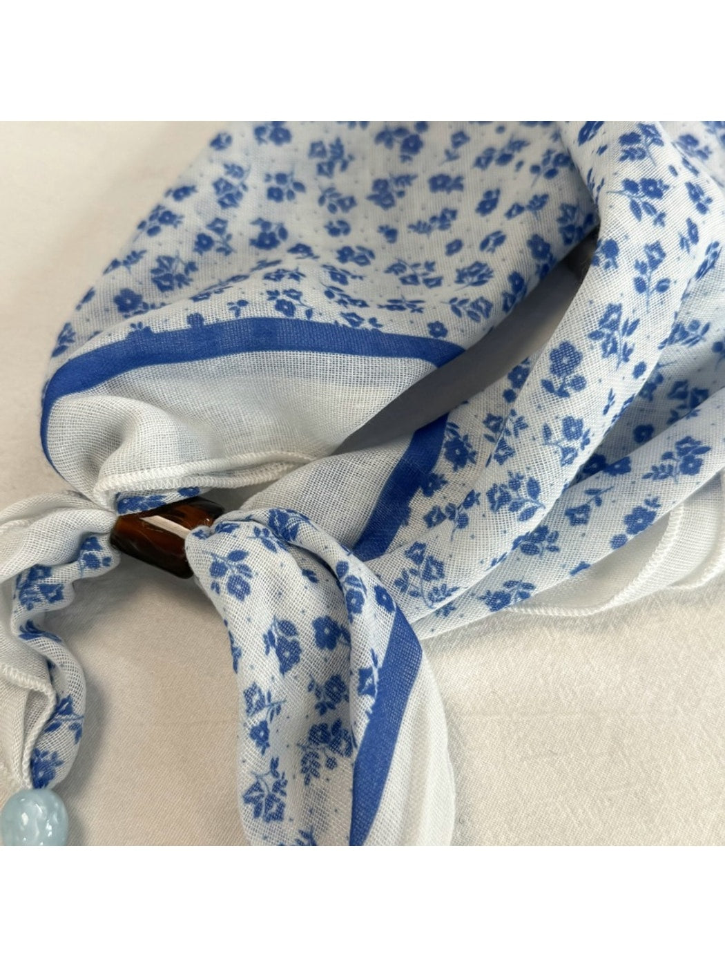 Scarvii - Floral Print Triangle Scarf