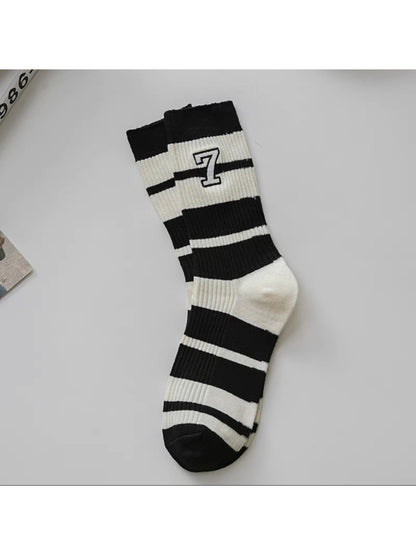 Rufia - Y2K Colorblock Stripe Crew Socks product image 2