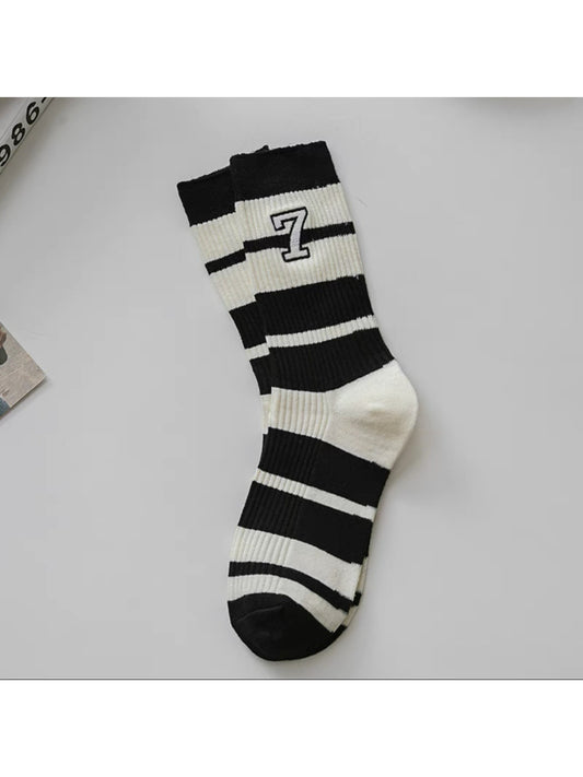 Rufia - Y2K Colorblock Stripe Crew Socks product image 2